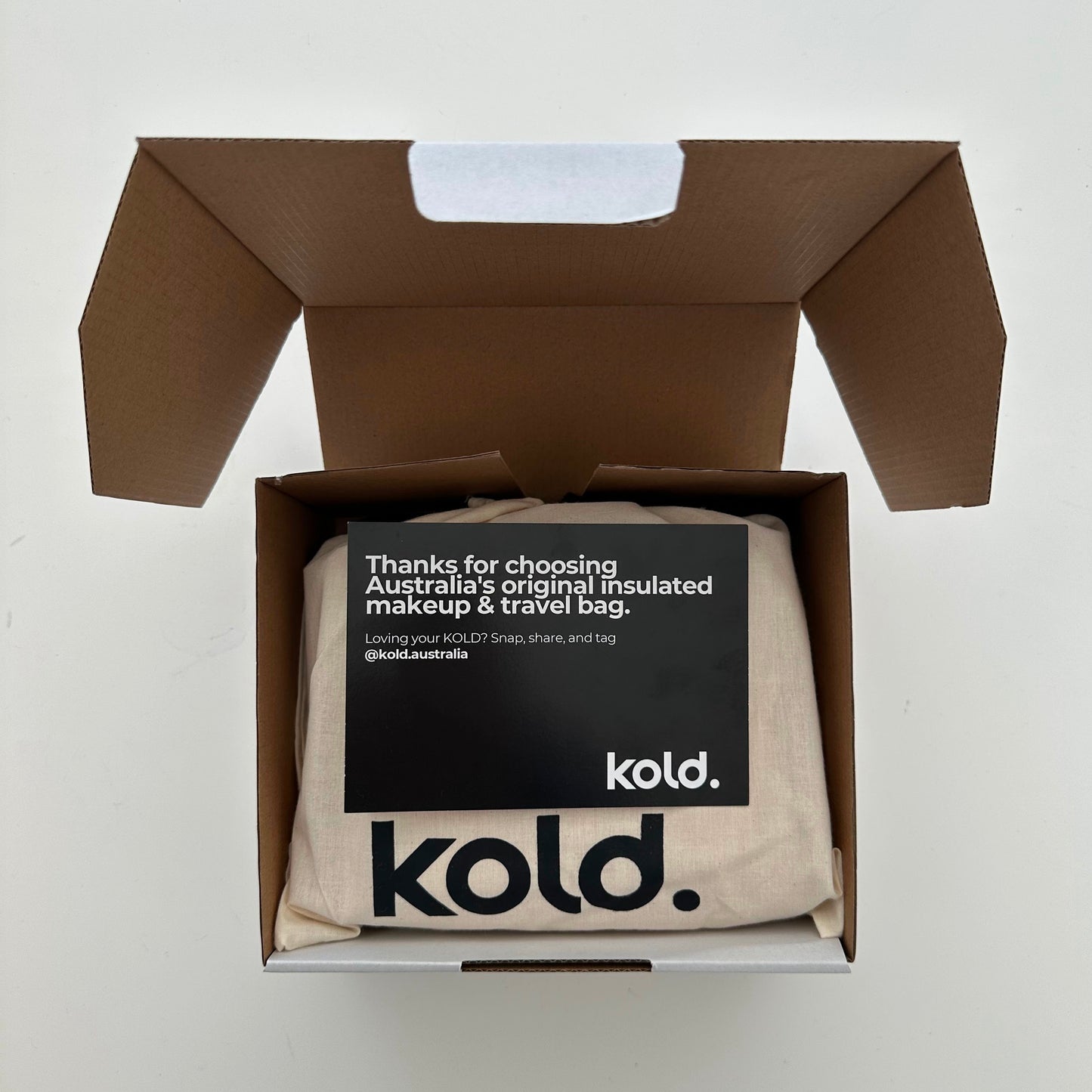KOLD Midi Insulated Makeup Bag in Bronze