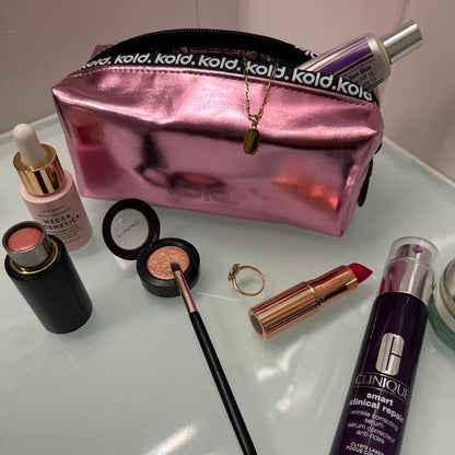 KOLD Mini Insulated Makeup Bag in Rose
