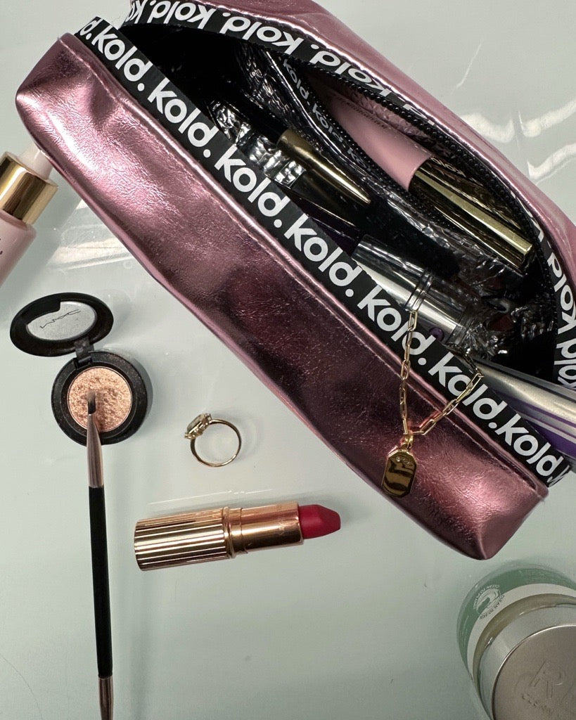 KOLD Mini Insulated Makeup Bag in Rose