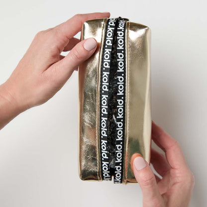 KOLD Mini Insulated Makeup Bag in Gold