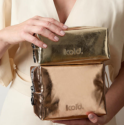 KOLD Midi Insulated Makeup Bag in Bronze